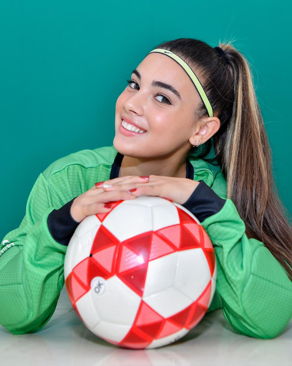 Baku Juniors player hugging football